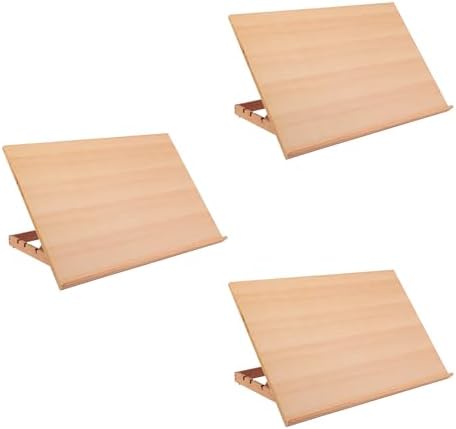 SoHo Urban Artist Extra Large 19.75" x 29.5" - 3 Pack - Adjustable Portable Drawing Board Stand Easel, 5 Positions, Natural Beechwood Finish