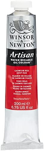 Winsor & Newton Artisan Water Mixable Oil Paint, 200ml, Cadmium Red Deep