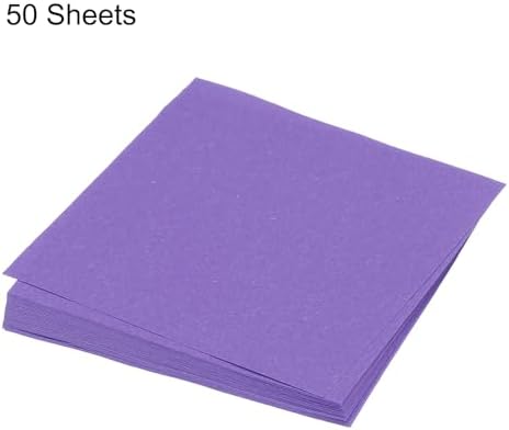 MECCANIXITY 50 Sheet Origami Paper Double Sided Deep Purple 3x3 Inch Square Sheet for Art Craft Project, Beginners, Gifts Decor