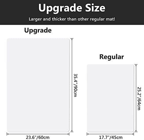 Gartful Extra Large Silicone Craft Mats, 35.4" x 23.6" Silicone Sheet, 1.8mm Thick Multipurpose Pad for Jewelry Casting Resin Mold, Nonstick Placemat, Countertop Protector, Counter Table, Translucent
