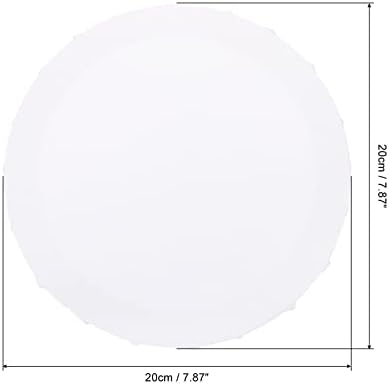 PATIKIL Paint Canvases Panel for Painting, 2 Pack 8x8 Inch Round Wood Frame Stretched Blank Art Board Panels for Acrylic, Oil, Tempera Painting, White