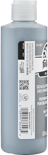 FolkArt Acrylic Craft Paint, Matte Finish, Classic French Gray, 8 fl oz