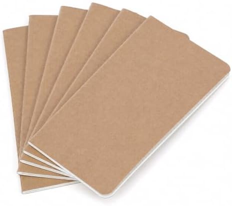 WANDERINGS Blank Regular Size Travelers Notebook Inserts | 4.25" x 8.25" (11 x 21cm) | 100 GSM Paper | 6 Hand-sewn Booklets/360 Pages | Travelers Notebook Refills for Journals, Diaries, Planners