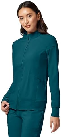 Cherokee iFlex Scrub Jacket for Women 2 Pocket Zip Front