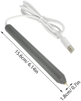 Fancyes USB Heat Foil Pen with 4 Size Tips DC5V Multipurpose 6.14x0.71 Hot Embossing Stamping Pen Scrapbooking Tool Kit for Drawing
