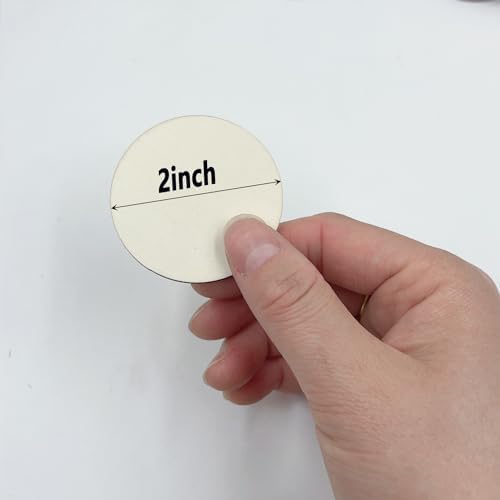 120 Pcs Unfinished Wood Circle Coins, 2 Inch Natural Wood Slices, Disc Blank Natural Ornaments for Decoration DIY Craft Art Supplies (Round 2 x 2 x 0.12 inches)