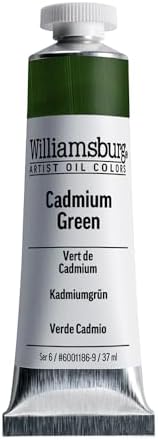 Williamsburg Artist Oil Colors, Cadmium Green, 37 ml Tube