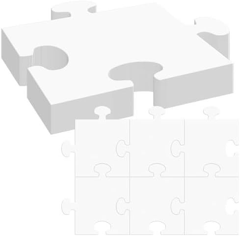 8.5x8.9'' Large White Blank Puzzle Pieces Oversize Puzzles(80Pcs White)