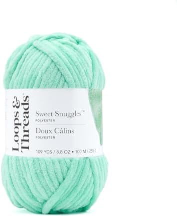 Loops & Threads Sweet Snuggles Yarn - Yarn for Knitting, Crochet, Weaving, and Arts & Crafts - Green, Polyester, 8.8 oz