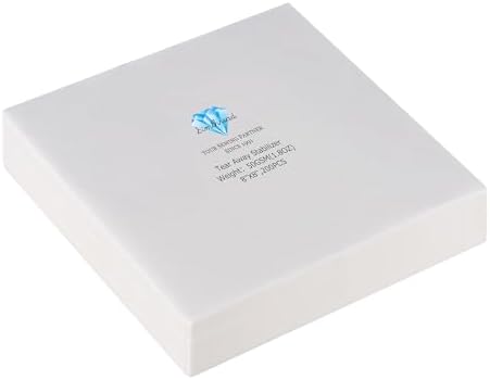 Simthread Tear Away Embroidery Stabilizer Backing - Viscose 100% 1.8 Ounces Medium Weight 8" x 8" 200 Pre-Cut Sheets