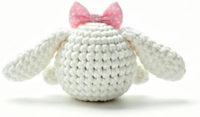 BUNUKY Beginner Crochet Kit, Snowy Bunny Amigurumi Starter Kit with Easy Video Tutorials, Complete DIY Rabbit Craft Kit Gift for Adults, Teens & Girls
