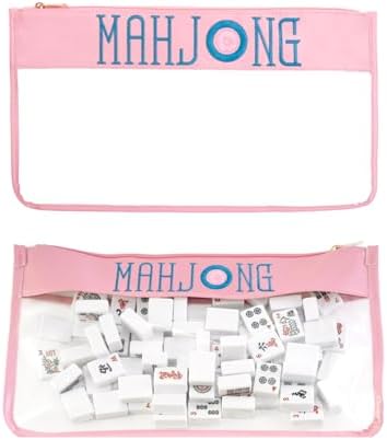 Empty American Mahjong Tiles Bag with Zipper - Up to 166 Tiles