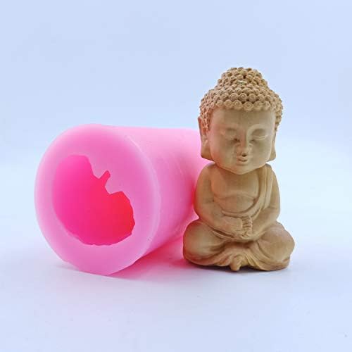 Maitreya Buddha Design Silicone Candle Mold Scented Soap Wax Mold 3D Silicone Mold for Aroma Gypsum Ceramic Resin Concrete Crafts Decorations…