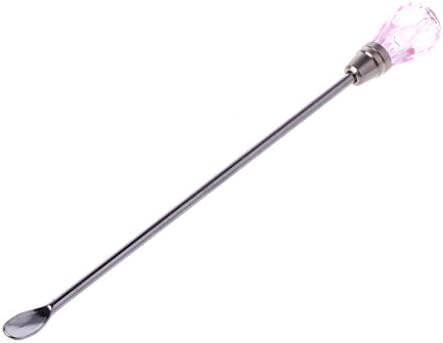 3 Pcs Stirring Needle Spoon Tool Portable Muddler Poke Needle Spoon Kit for Resin Craft Silicone Mold Jewelry Making Pink, app.10cm/3.94''