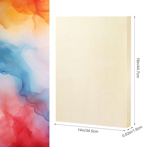 8 Pack Wood Canvas 14x18 Inch Wood Panels Smooth& Textured Pine Wood Boards for Oil Watercolor Art DIY Cratfs by Artists & Hobbyists