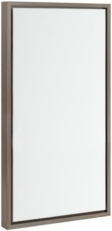 Kate and Laurel Sylvie Blank Framed Canvas Wall Art; 14x26.5 Gray; Modern Empty Canvas for Paint-Your-Own Art; Ready to Paint Premium Canvas Already Framed