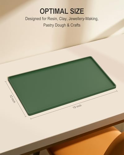 Silicone Art Mat for Crafts, 12" x 19" Waterproof Non-Slip Painting Mat