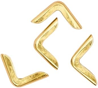 Craftelier - Set of 4 Mini Round Tip Metal Corner Cutters for Scrapbooking and Craft Projects Such as Albums, Notebooks, Layouts or Planners | Size 16,8 x 3,6 x 3 mm - Gold Color