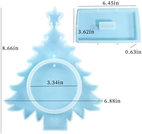 Wehous Resin Molds for Photo Frame, Large Christmas Tree Resin Mold, Picture Frame Silicone Epoxy Casting Mold, Unique Art Christmas Ornament Molds DIY Crafts Gift Table Home Decor