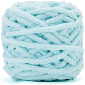 Blue Chunky Chenille Yarn, #6 Super Bulky, 3.5 oz/72 Yards
