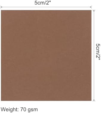 MECCANIXITY 50 Sheet Origami Paper Double Sided Brown 2x2 Inch Square Sheet for Art Craft Project, Beginners, Gifts Decor