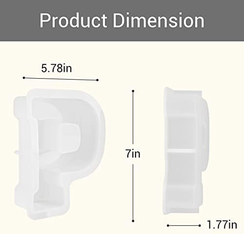 Gartful 7 Inch Large Letter Molds for Resin, 3D P Capital Alphabet Epoxy Resin Mold, A to Z Thick Resin Letter Molds for Making Letters, Word Sign Art, DIY Crafts, Making Cake, Party Home Decor