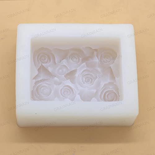 Silicone Soap Molds Kit l Soap Making Supplies l Moldes de Silicona para Resina l Candle Making Silicone Molds (Rose Flower 14204)