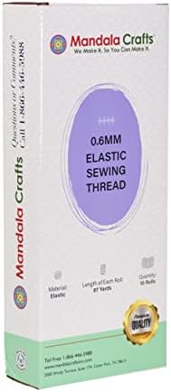 Mandala Crafts 0.6mm Assorted Shirring Sewing Elastic Thread 87X10 Yds