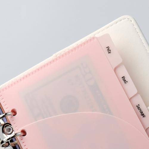 12 Pink A6 Cash Stuffing Envelopes A6 Binder Divider Pockets