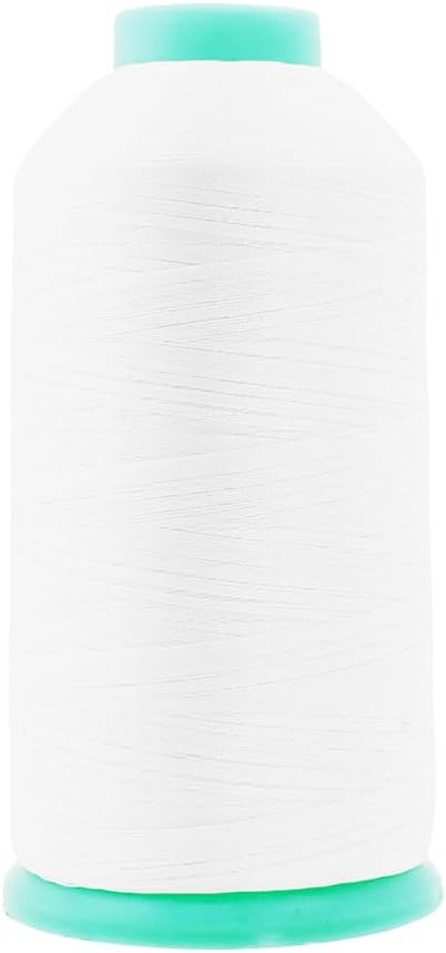 Mandala Crafts Size 46 210D T45 Black White Bonded Nylon Thread, 11372 YDs