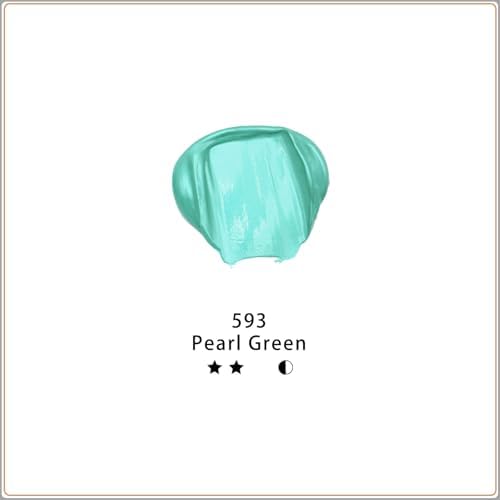 Artecho Pearl Green Acrylic Paint 120ml /4.05oz /4.05oz Tube | Semi Glossy Finish, High Pigment Rich Color Craft Paint for Canvas, Rocks, Wood, Fabric, Ceramic, Non-Toxic