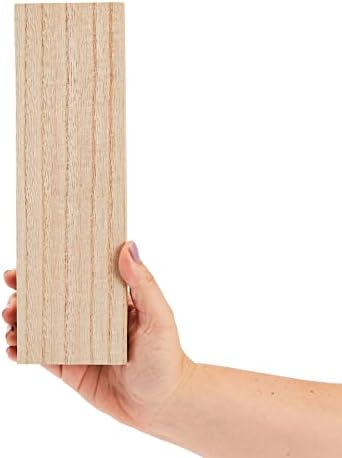 Bright Creations Wood Blocks - Wood Boards for Crafts & MDF Board Projects - Carving Blocks & Smooth Painting Surface - 3 x 10 in, 1 in Thick, 4-Pack