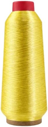 Mandala Crafts Metallic Pale Yellow Embroidery Floss for Sewing, 3281 Yard Spool