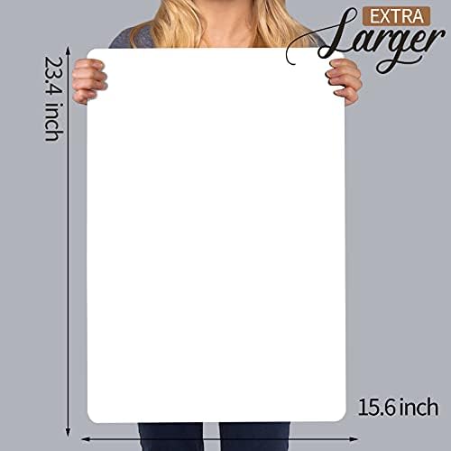 LEOBRO Silicone Mat, 23.4” x 15.6” White Silicone Mats for Crafts, Resin Molds, Play Dough Mat, for Resin, Clay, Paint, Arts and Crafts, 1 MM Thick