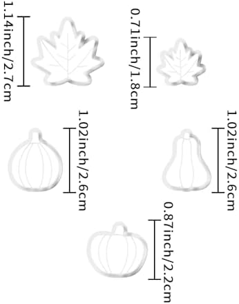 Xaekicr Fall Leaf Pumpkin Polymer Clay Cutters Set – 5 PCS Autumn Clay Earring Cutters for Jewelry Making – Polymer Clay Molds & Clay Tools for Fall DIY Crafts