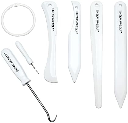 7pcs Bone folder and Scoring Tool, Paper Folding Tool, Bone Origami Creaser for Scrapbooking Card Making