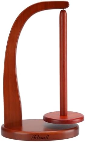 Yarn Holder for Crocheting with Magnetic Yarn Spinner-Warm Brown-Enlarg