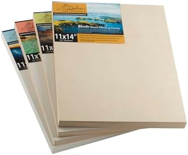 Da Vinci Pro Ultra Smooth Wood Canvas Gesso Board - 3/4" Deep, 5x5 Pack of 12 White Acrylic Polymer Gesso Panels for Painting Fine Portraits and Ultra Fine Detail Illustrations and Artwork