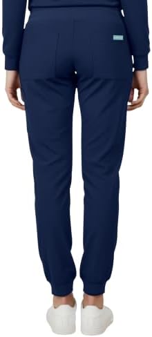 Med Couture Luma Jogger Scrub Pants for Women with Rib Knit Waistband