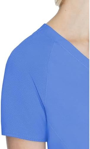 Med Couture Touch Scrub Top for Women Raglan Sleeve 6 Pockets Modern Fit