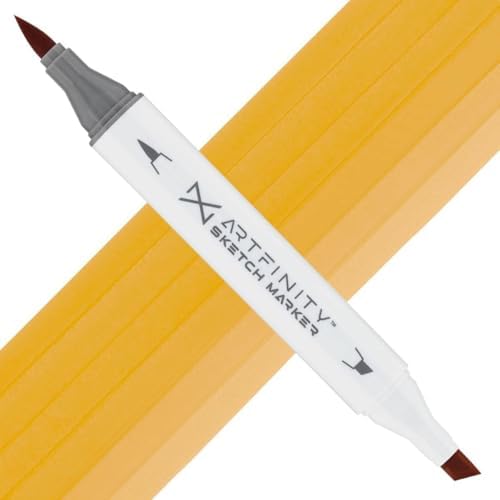 Artfinity Sketch Markers - Burnt Ochre YR4-3, Vibrant, Professional, Dye-Based Alcohol Markers for Artists, Drawing, Travel, & More