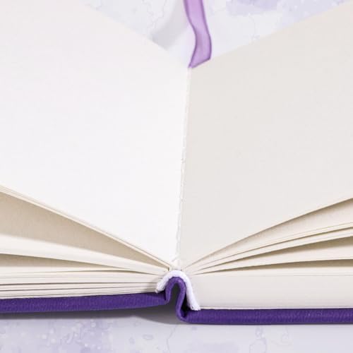 5" × 5" Hardcover Small Sketchbook, 80 Sheets, 160gsm Tiny Notebook, Purple