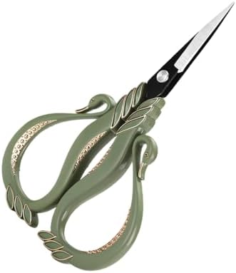 Swan Embroidery Scissors, Stainless Steel Craft Scissors Lightweight Vintage Scissor for Needlework, Sewing Thread Cutting