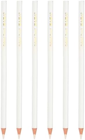 PATIKIL White Colored Pencils Set,6 Pcs Oil Color Pencils Wooden Coloring Drawing Pencil for Artists Art Painting
