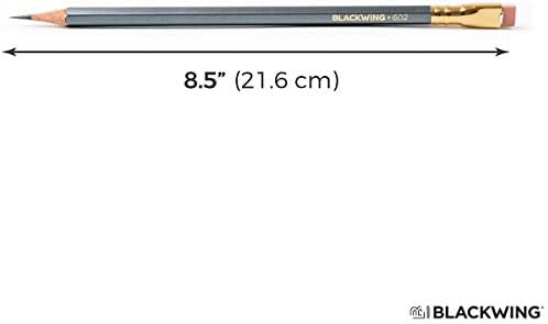 Blackwing 602 Pencils, Firm Japanese Graphite, Gunmetal Gray, 12 Count