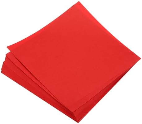 MECCANIXITY 50 Sheets Origami Paper Double Sided 8x8 Inch(20x20cm) Square Sheet for Art Craft Project, Beginners, Gifts Decor, Bright Red