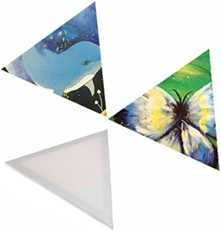 6 Pack Artist Blank Canvas, 25cm Stretched Canvas Frames Panel Board, Triangle Art Board for Acrylic Oil Painting