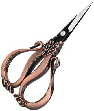 Swan Embroidery Scissors, Stainless Steel Craft Scissors Lightweight Vintage Scissor for Needlework, Sewing Thread Cutting