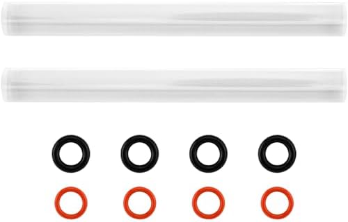 2Pcs Polymer Clay Tools Acrylic Roller Clay Rolling Pin with Thickness Rings for DIY Handmade Crafts Handmade Art Supplies(Clear,Size:7.7inch)