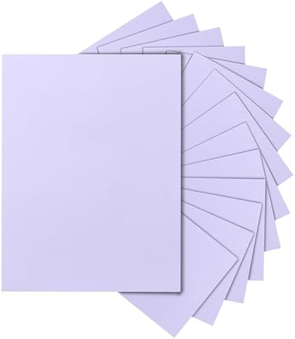 Silunkia 40 Sheets Light Purple Cardstock 8.5 x 11 Certificate Paper 75lb